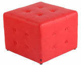 Sgabello Pouf Cubic Similpelle Poggiapiedi Imbottito Chesterfield Puff Divano