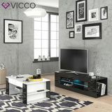 VICCO Tavolino da salotto STELIOS in bianco lucido - Soggiorno Tavolino da caffè