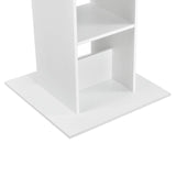Tavolino da bar Scaffale tavolo mensola 110x70x70cm Bianco