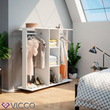 Vicco Guardaroba mobile Armadio per vestiti Robbie Scaffale da ingresso Camera