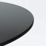 Tavolo rotondo per sale da pranzo nero e bianco