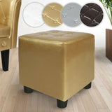 Poltrona Poggiapiedi Chesterfield Sedia Pouf Salotto Soggiorno Letto