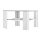 TAVOLINO BIANCO/GRIGIO SCURO TAVOLO TAVOLINO TAVOLO SALOTTO DIVANO ARREDO TAVOLO