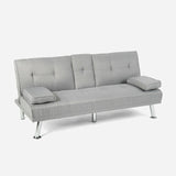 Divano letto 3 posti moderno con tavolino portabevande
