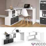 Scrivania ad angolo VICCO Tavolo per PC Tavolo da Lavoro Computer Uffici