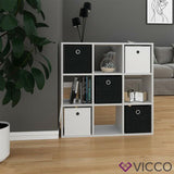 VICCO Divisorio HYLADA 9 scomparti Bianco Scaffale verticale Armadio Libreria