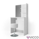 Vicco Toeletta Dekos Tavolo da trucco Specchiera Toilette Bianco + sgabello