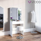 Vicco Toletta da trucco Melle Tavolo cosmetici Toletta Toilette LED Bianco