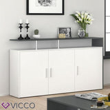 VICCO Credenza AMATO Comodino Armadio Bianco Cassettone Armadio