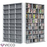 Scaffale pensile Vicco Scaffale per CD DVD Scaffale verticale Scaffale