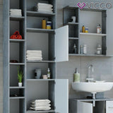VICCO Mobile da bagno ILIAS Bagno Specchio Scaffale Credenza di base Armadio