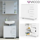 VICCO Mobile da bagno ILIAS Bagno Specchio Scaffale Credenza di base Armadio