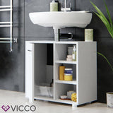 Vicco Mobile sottolavabo Perry Armadietto lavabo bagno Bianco
