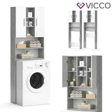 Vicco Scaffale per lavatrice Luis Armadietto per bagno 190x64cm Lavatrice