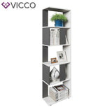 Vicco Scaffale divisorio ufficio 5 scomparti 45 x 162 cm Bianco Antracite