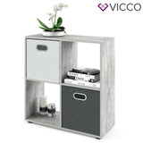 Vicco Divisorio stanze Tetra Libreria cemento con 4 scomparti Scaffale verticale