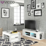 VICCO Tavolino da salotto STELIOS in bianco lucido - Soggiorno Tavolino da caffè