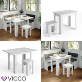 Tavolo da cucina Vicco Roman tavolo da pranzo bianco 120x90cm sgabello