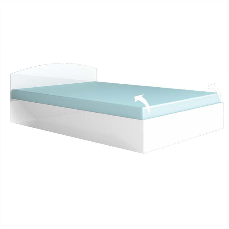 Letto matrimoniale bianco lucido