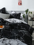 Set biancheria da letto con motivo marmo senza stucco