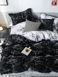 Set biancheria da letto con motivo marmo senza stucco
