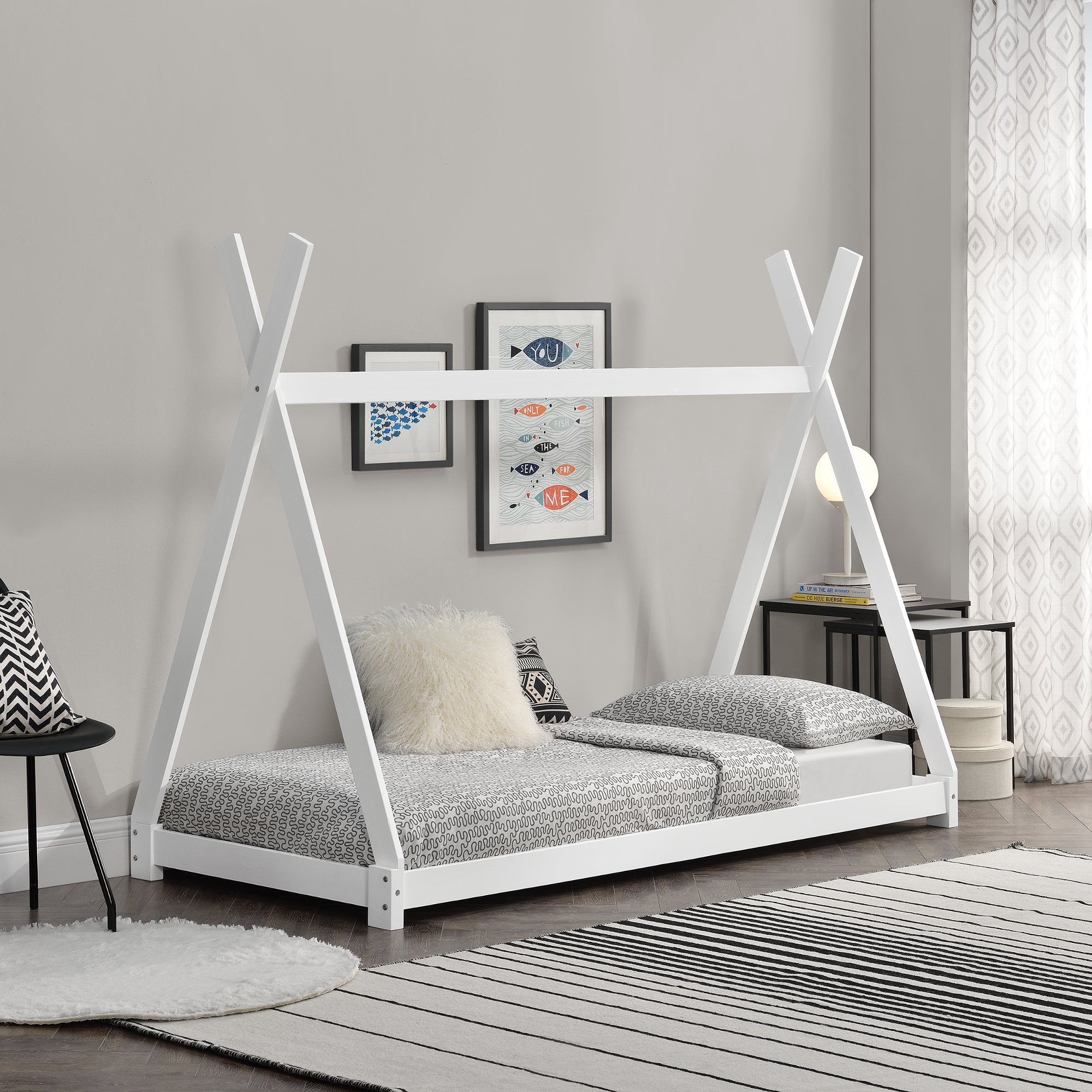 Letto Legno Hausbett Bambini Casa con Materasso – Vicco