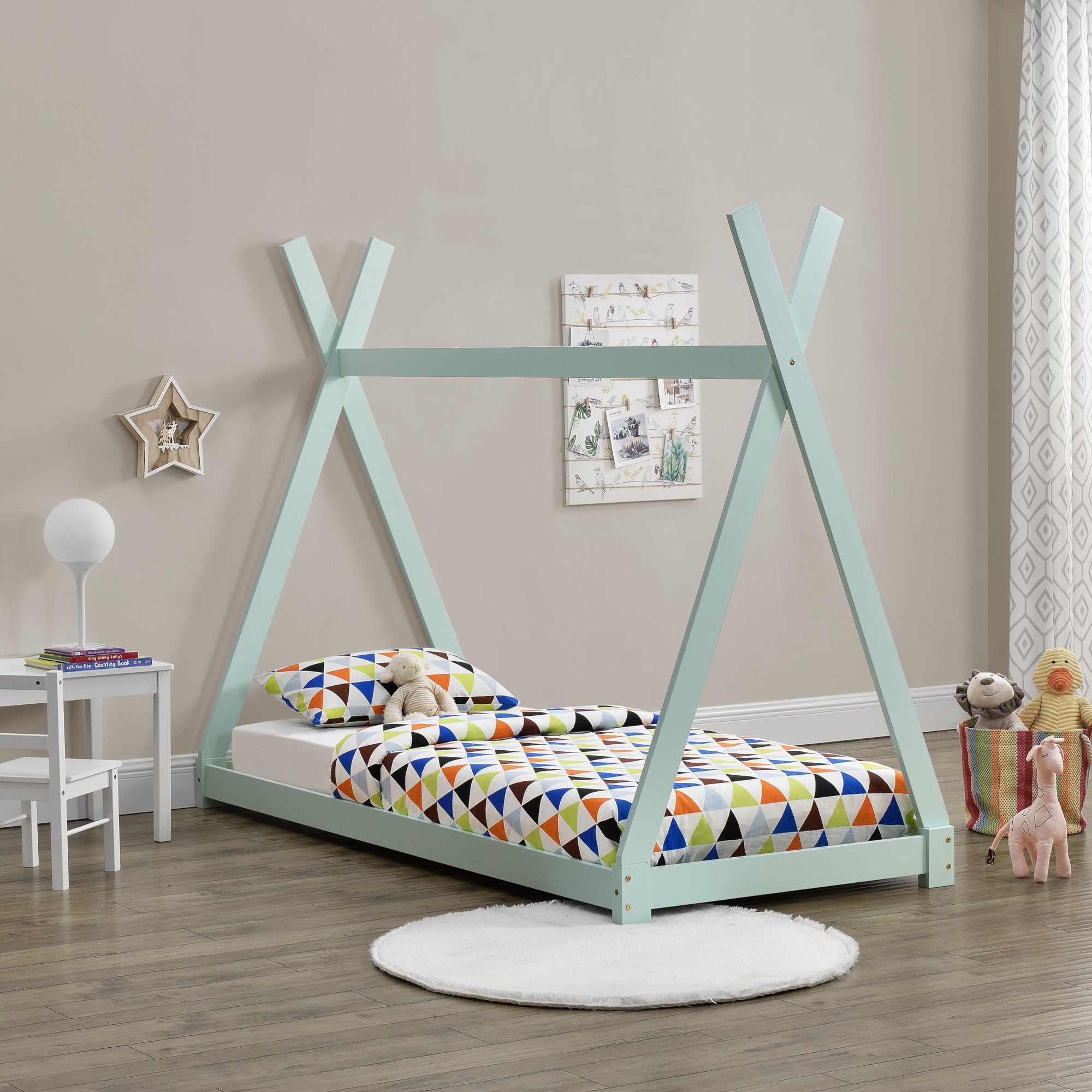 Letto Legno Hausbett Bambini Casa con Materasso