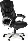 Sedia Ufficio Nero Ecopelle Poltrona Scrivania Ergonomica