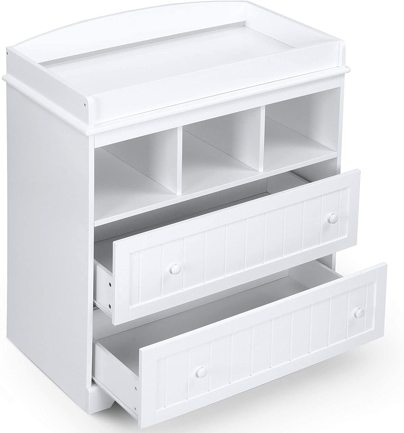 Childhome Cassettiera/Fasciatoio Convertibile Nordic Acacia, Bianco - Si  trasforma in scrivania! unisex (bambini)