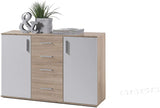 Sideboard in Imitazione di Quercia San Remo Chiaro/Bianco, ca. 80x82x35cm