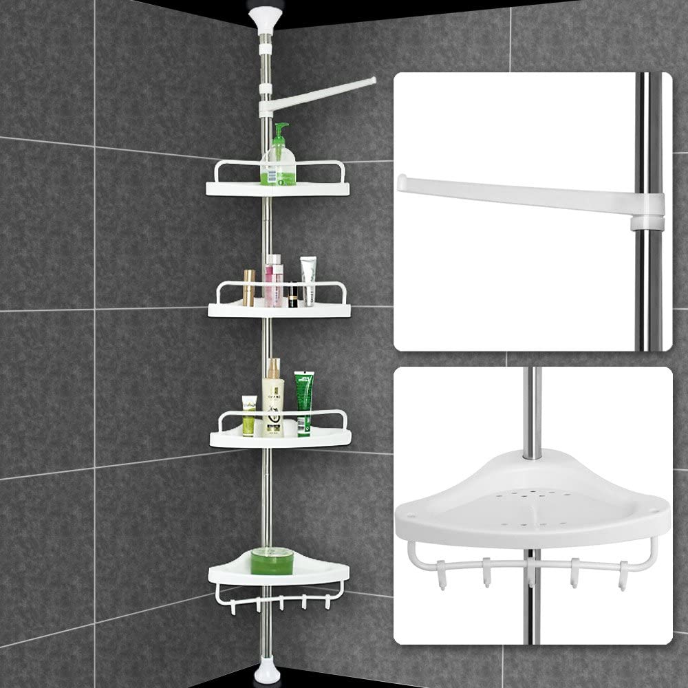 Scaffale per bagno in alluminio spaziale scaffale per cesto angolare a  doppio strato in ottone antico - AliExpress