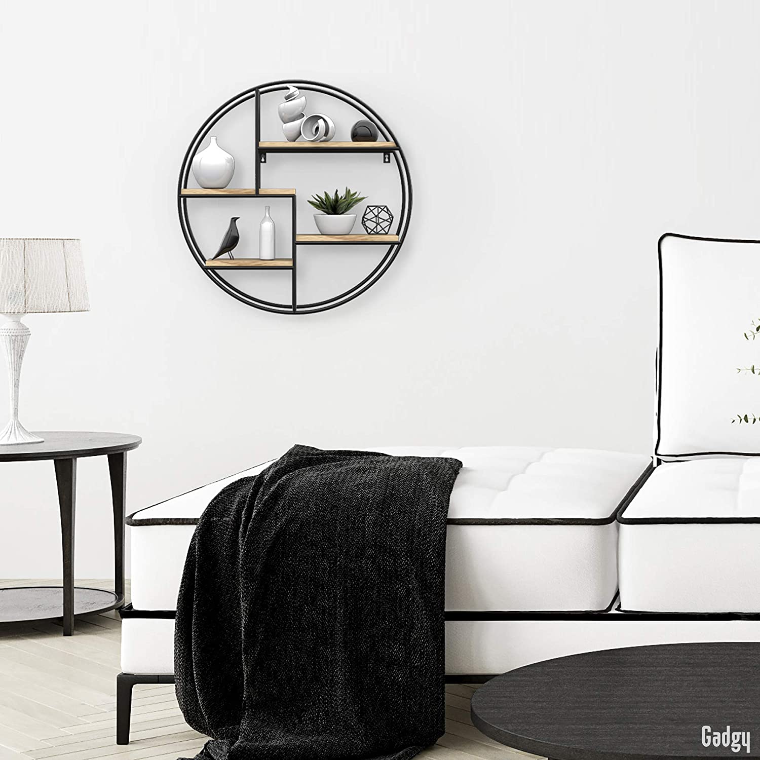 StarryTiger Set di 4 Mensole da Muro Bianche - Lungo 40 cm, Mensole da  Parete Moderne per Quadri, Mensola da Muro Legno per Soggiorno, Camera da  Letto, Studio, Bagno, Cucina : 