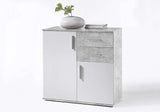 Sideboard in Imitazione di Quercia San Remo Chiaro/Bianco, ca. 80x82x35cm