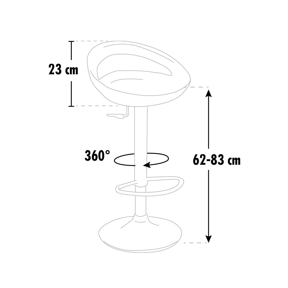 Sgabello da bar cucina alto penisola girevole regolabile
