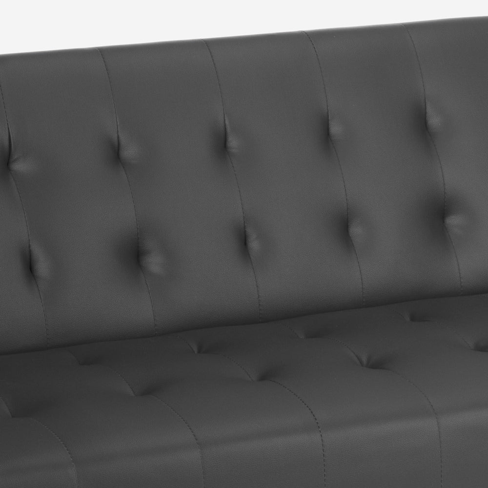 Divano letto 2 posti in similpelle reclinabile design moderno