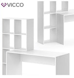 Vicco Scrivania + Scaffale Mara Divisorio Tavolo per computer Tavolo da lavoro