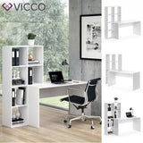 Vicco Scrivania + Scaffale Mara Divisorio Tavolo per computer Tavolo da lavoro