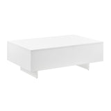 Tavolino da Salotto Tavolo Tabella Del Sofà Mobile 85x55x31cm Bianco