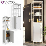 Vicco mobile per bagno Bianco Specchiera Credenza di base per lavabo Armadio per