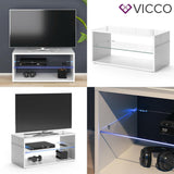  Vicco Mobile basso Rio Credenza per tv bianco con illuminazione a LED Armadio