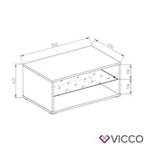  Vicco Mobile basso Rio Credenza per tv bianco con illuminazione a LED Armadio