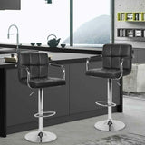 Set Sgabelli Cucina Seduta Pelle Imbottita Sgabello