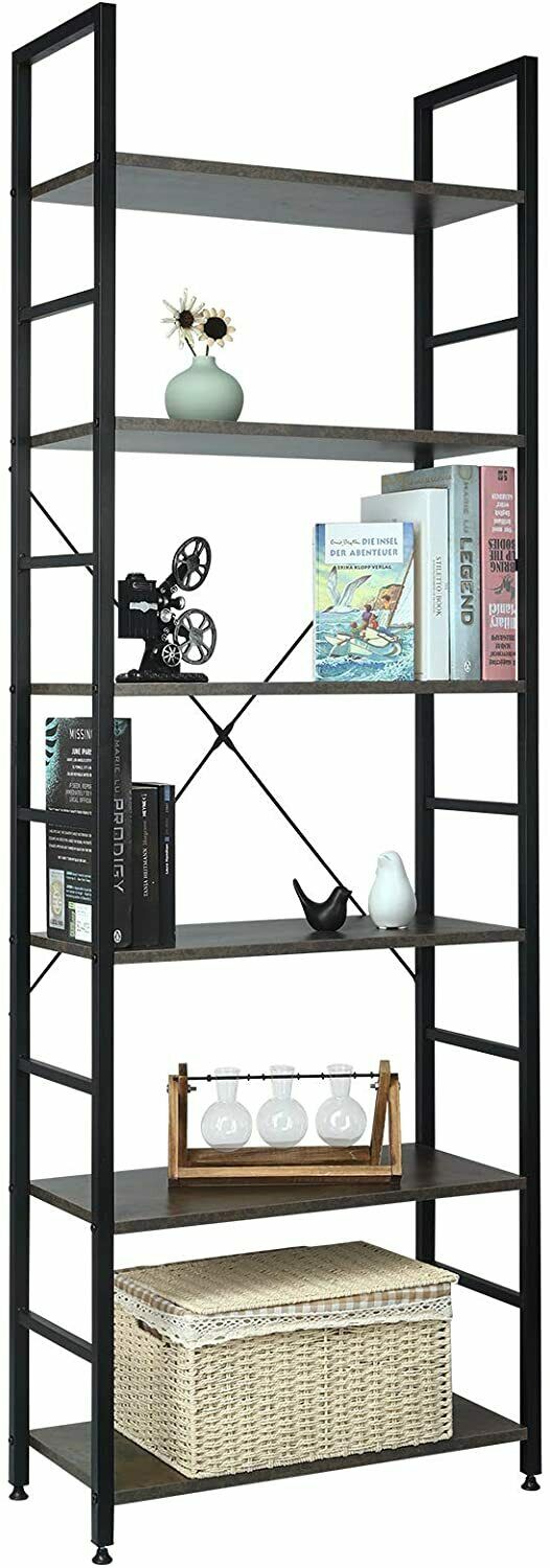 Libreria woltu scaffale in metallo legno 6 ripiani scaffalatura fioriera  porta piante - IdeaLuceStore