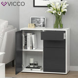 VICCO Comodino AVOLA Credenza Armadio multiuso Armadio Bianco