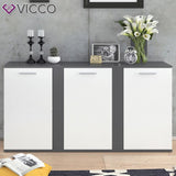 VICCO Credenza NOVELLI Credenza alta Cassettone Madie Scaffale 2 ante Scaffale