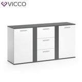 VICCO Credenza NOVELLI Credenza alta Cassettone Madie Scaffale 2 ante Scaffale