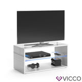  Vicco Mobile basso Rio Credenza per tv bianco con illuminazione a LED Armadio