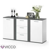 VICCO Credenza NOVELLI Credenza alta Cassettone Madie Scaffale 2 ante Scaffale