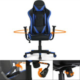 Poltrona Sedia Gaming Ufficio Ergonomica Schienale Alto Reclinabile 180° Nera