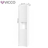 VICCO Armadio per bagno FREDDY Lucido Scaffale per bagno Scaffale alto Bagno